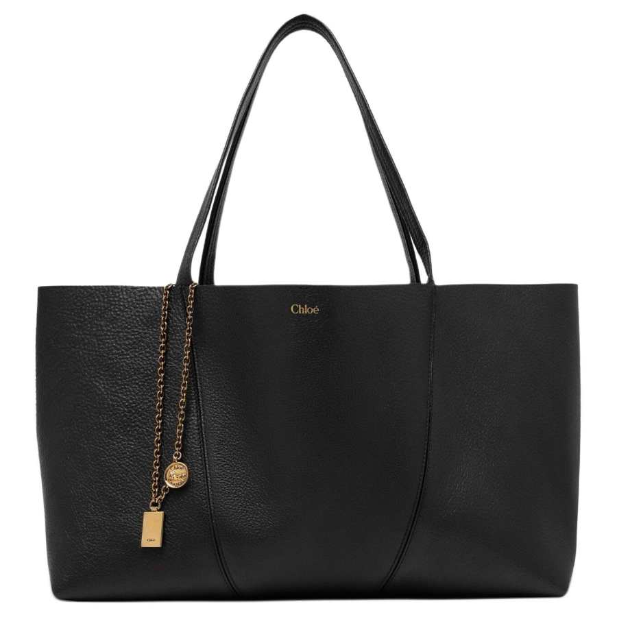 Chloé Chloe Spin Calfskin Tote Handbag Women's Black