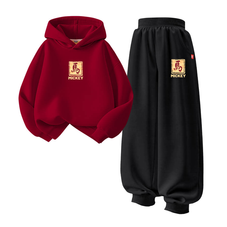 Disney Kids Casual Sportswear Hooded Thickened