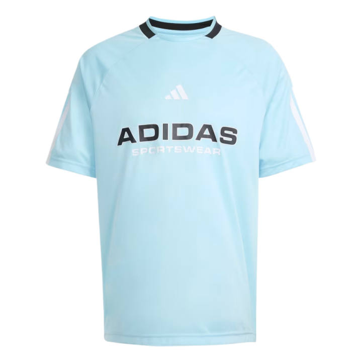 Adidas Adidas T Shirts Men's Ice Blue Crew Neck Moderate