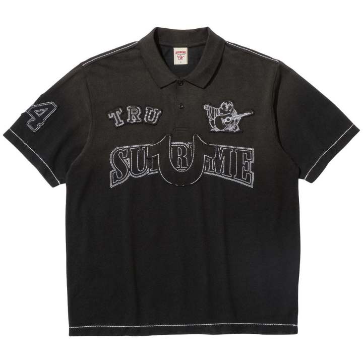 Supreme Supreme x True Religion appliqués camouflage polo shirt