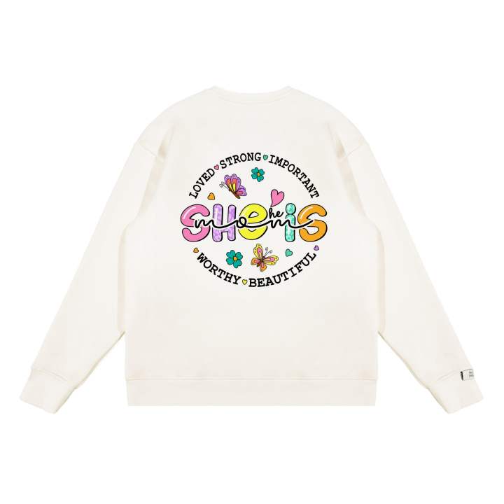 Adidas Adidas LABEL Sweatshirts Unisex White Crew Neck Moderate Regular
