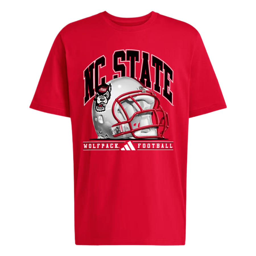 Adidas Adidas NC State T Shirts Men's Team Power Red Crew Neck Moderate