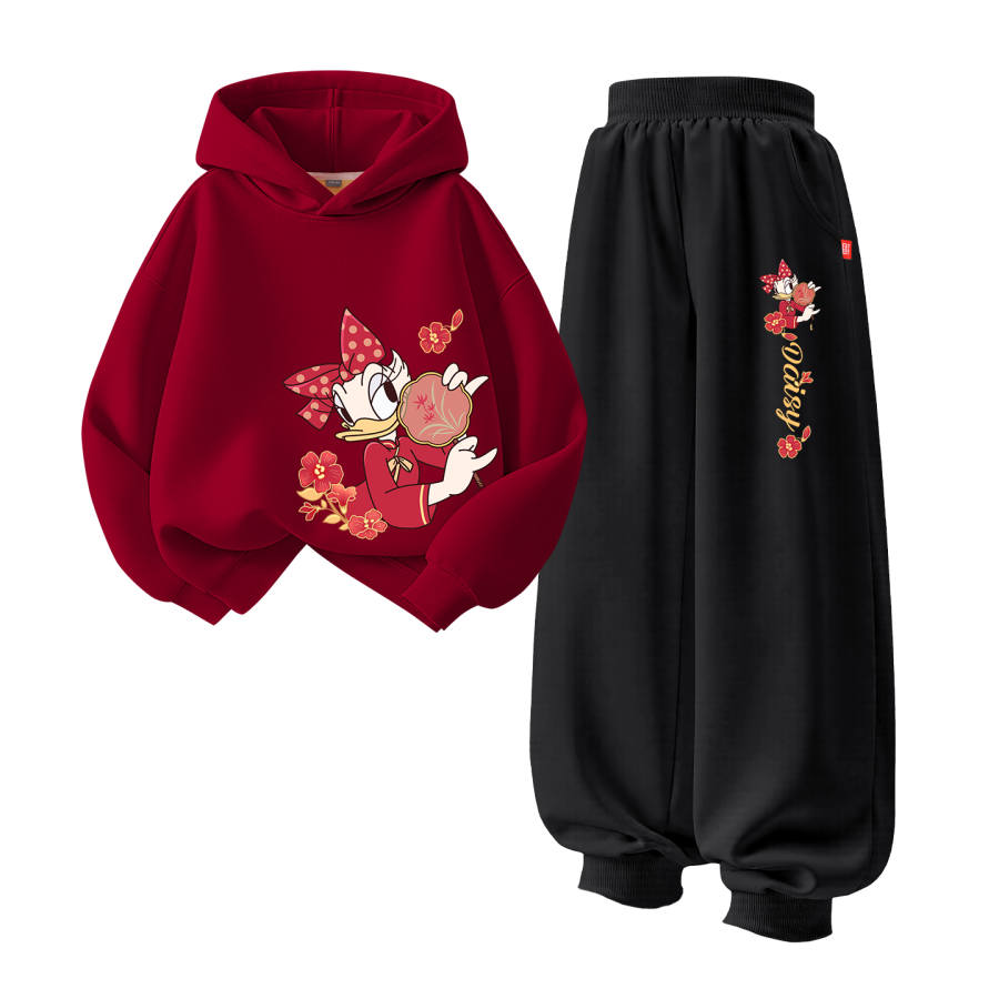 Disney Kids Casual Sportswear Hooded Thickened