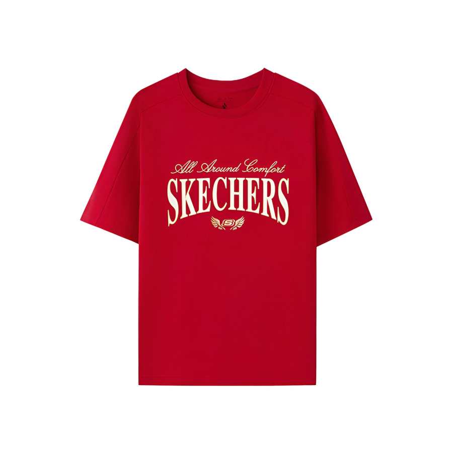 Skechers T Shirt Unisex Berry Red