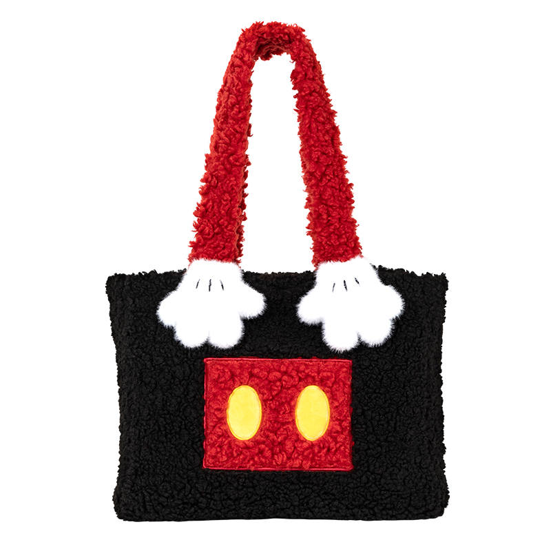 Disney Mickey Mouse Sherpa Shoulder Bag Regular Women's Black Red