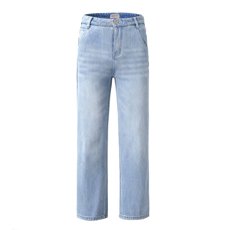 COLDSTONE American Vintage Washed Fleece Lined Thickened Jeans Unisex