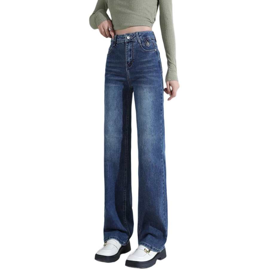 Tonlion Jeans Women's Medium Blue Moderate Straight Fit Pants