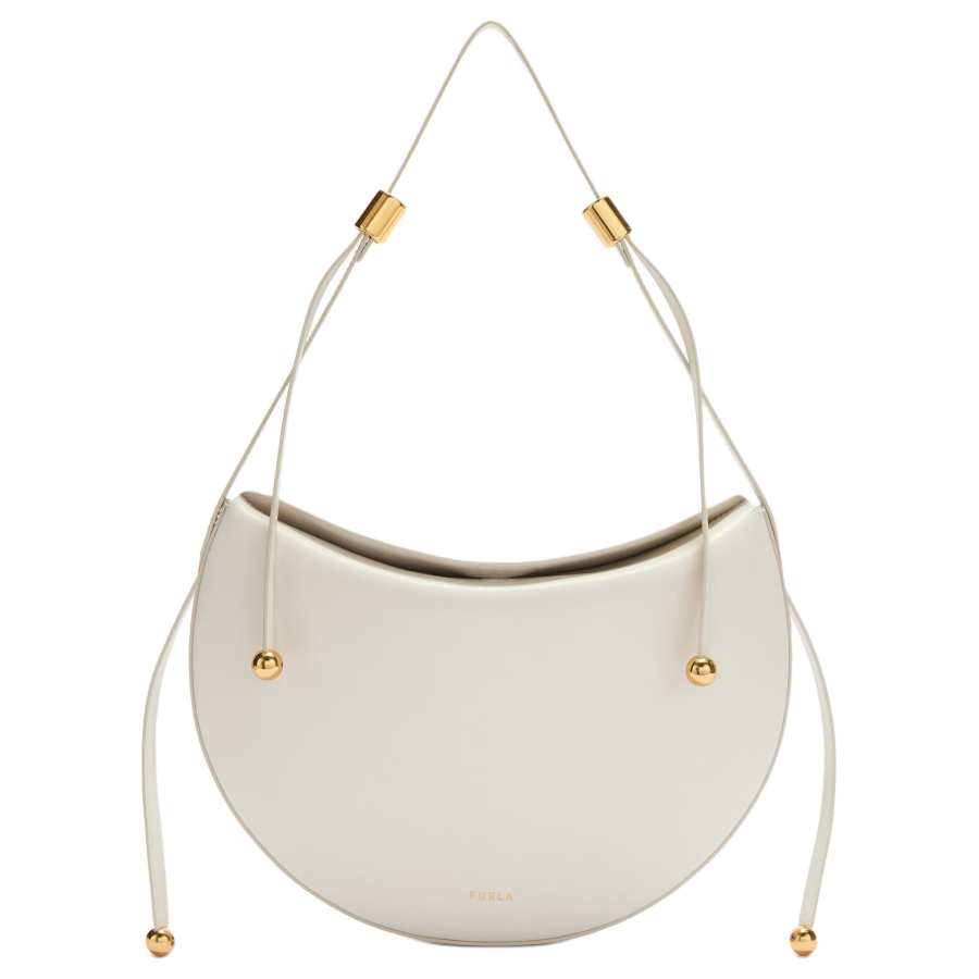 Furla Calfskin Shoulder Bag Small Women's White