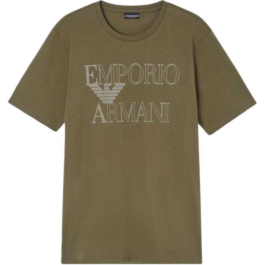 EMPORIO ARMANI T Shirts Men's Green Crew Neck Moderate