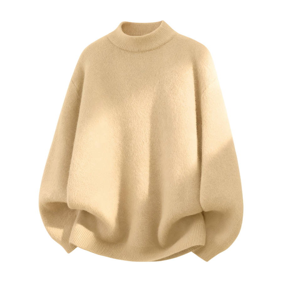 Tonlion Sweaters Unisex Half Turtleneck Thickened And Fleece Lined Other