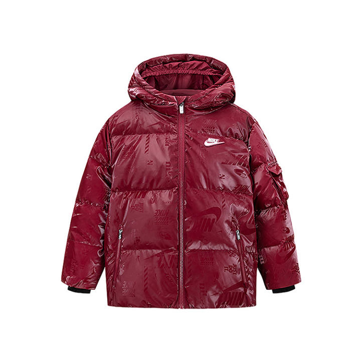 Nike Nike Fleece Lined Thermal Hooded Versatile Casual Active Down Jacket Kids'