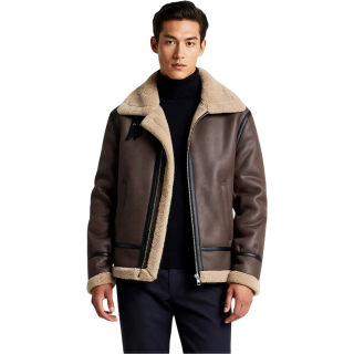 PIERRE CARDIN Thickened And Fleece Lined Solid Color Fashion Casual Basic Thermal Long Sleeved Leather Jacket Unisex