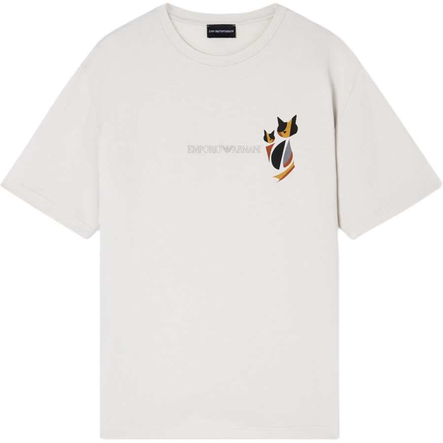 Emporio Armani Logo Embroidered Crewneck T-Shirt