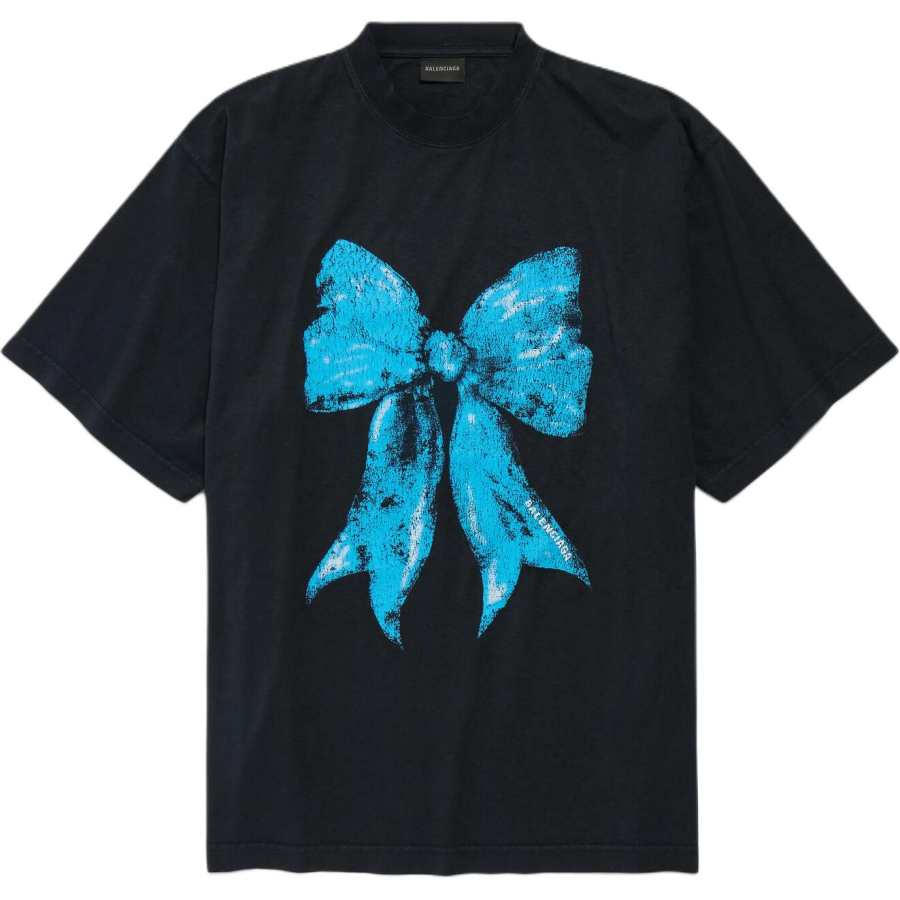 Balenciaga FW25 Drop Shoulder Sleeve T Shirt Women's Loose Fit