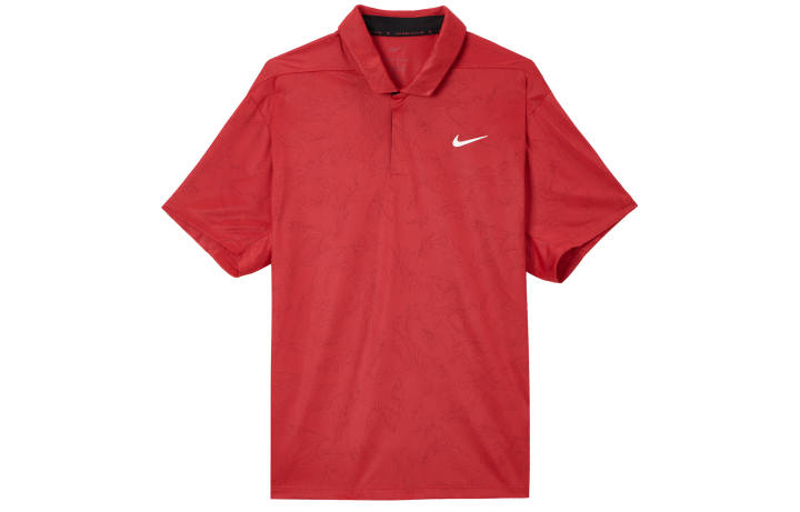 Nike Nike Polo Shirts Men's Red Polo Collar Moderate Straight Fit
