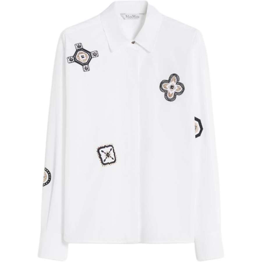 MaxMara MaxMara Shock Embroidered Long-Sleeved Shirt