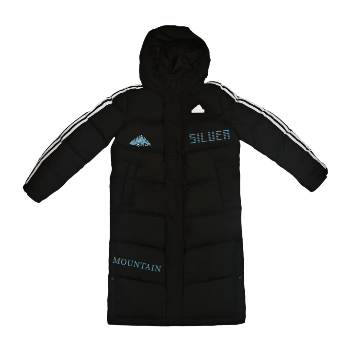 Adidas Adidas LONG DOWN Jackets Unisex Black Hooded Moderate Quilted Down Jacket