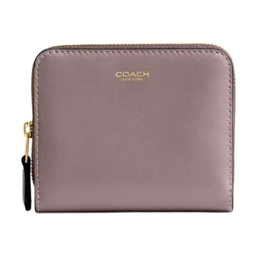 COACH Billfold Wallet Calfskin Wallet Women's Gray