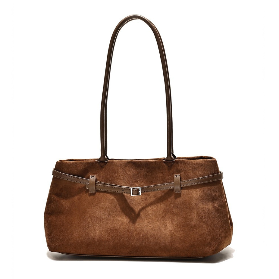 PAYOT Synthetic Leather Handbag, Shoulder Bag Regular Women's Mocha/Coffee/Black