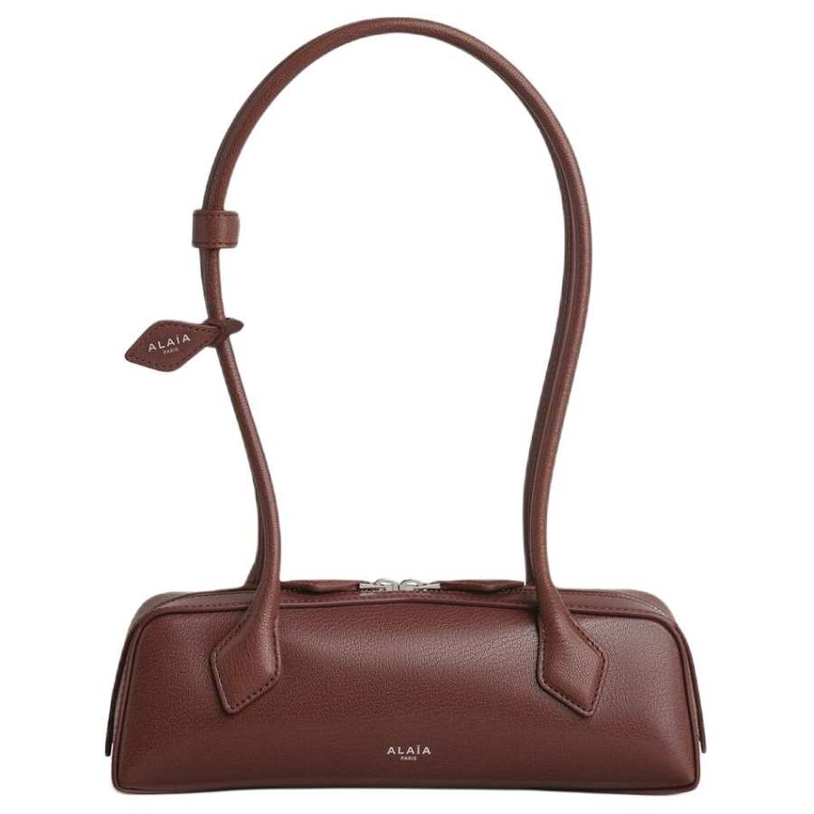 Alaia LE TECKEL Goatskin Shoulder Bag Small Women's Brown