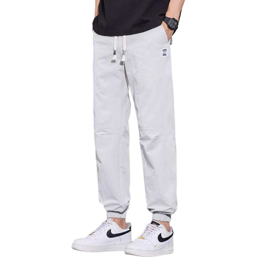 Tonlion Casual Pants Unisex Sky Gray Moderate Sweatpants