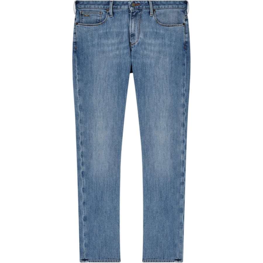 EMPORIO ARMANI Jeans Men's Light Blue Moderate Straight Fit Pants