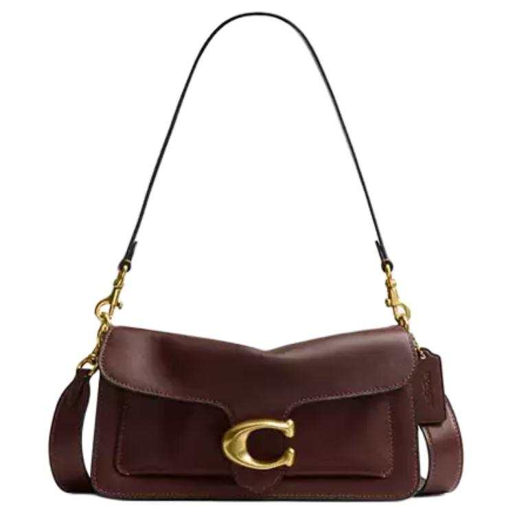 COACH Tabby Cow Leather Portable Crossbody Bag, Shoulder Bag Medium Women's Brass And Maple