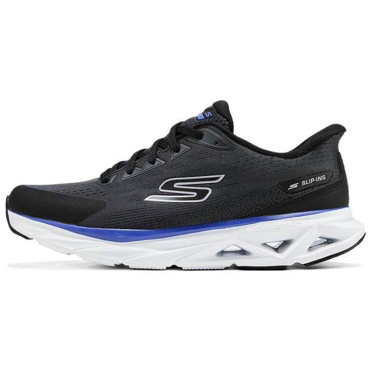 Skechers MEN'S GO Abrasion Resistant Breathable Low top Running Shoes Men's Black Gray