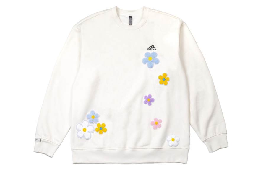 Adidas Adidas LABEL Sweatshirts Unisex White Crew Neck Moderate Regular