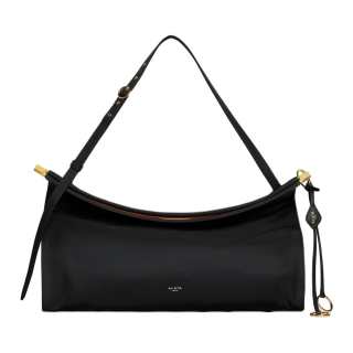 Alaia LE TECKEL Adjustable Strap Nylon Shoulder Bag Large Women's Black