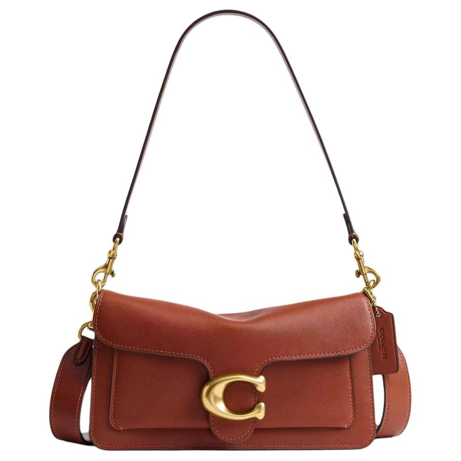 COACH COACH Tabby Leather Shoulder Bag Medium Women's Brown