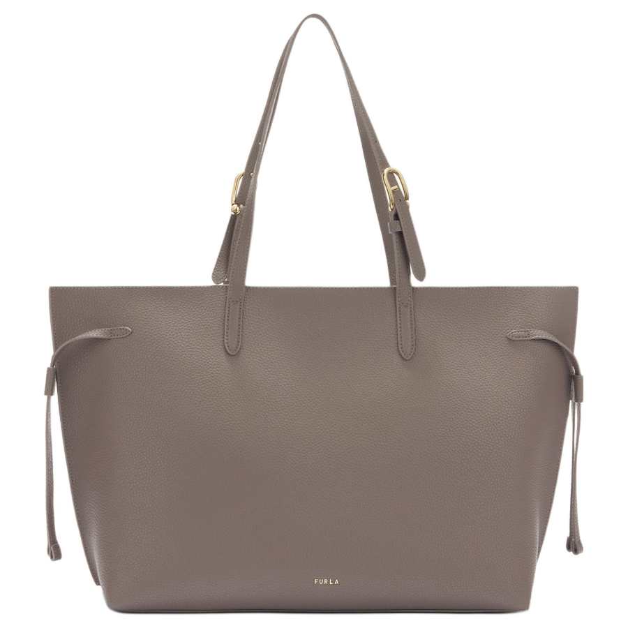 Furla Calfskin Shoulder Bag Large Women's Coffee