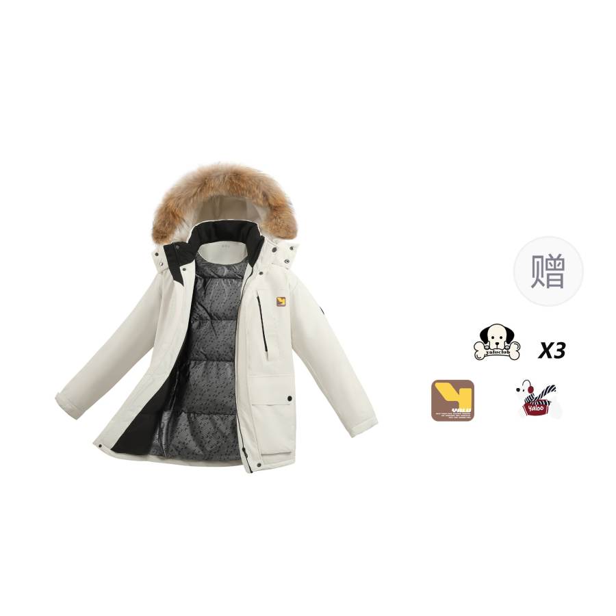 YALU YALU Down Jackets Unisex Thickened Parka Down Jacket