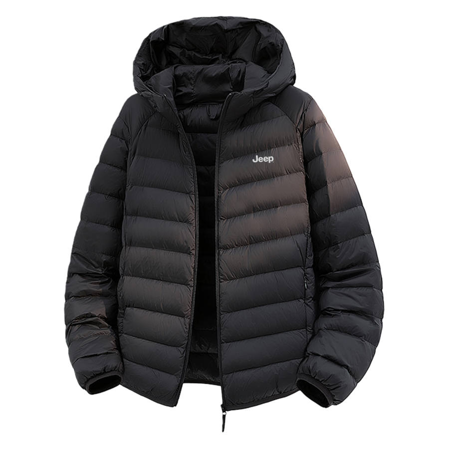 Jeep Jeep Down Jackets Unisex Hooded Lightweight Quilted Down Jacket