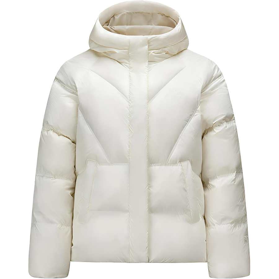 ANTA Down Jackets Women's Ivory White Hooded Thickened