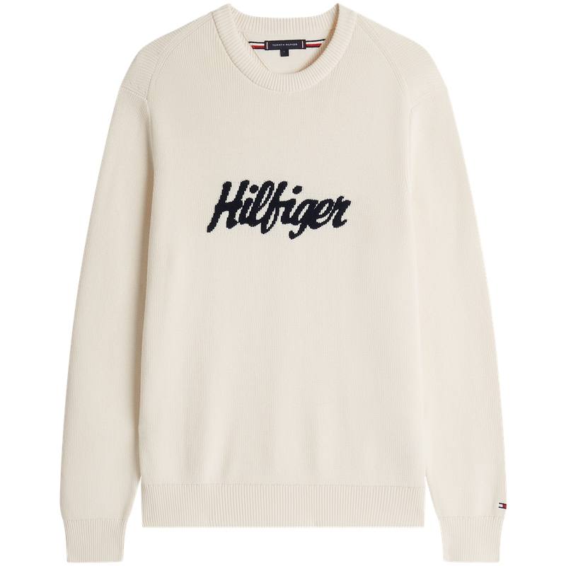 Tommy Hilfiger Knitwear Men's Beige AEF Crew Neck Moderate Base Layer