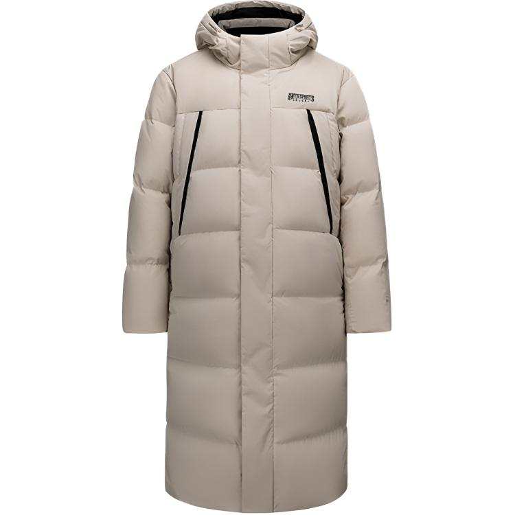 ANTA ANTA Down Jackets Men's Light Gray Hooded Thickened
