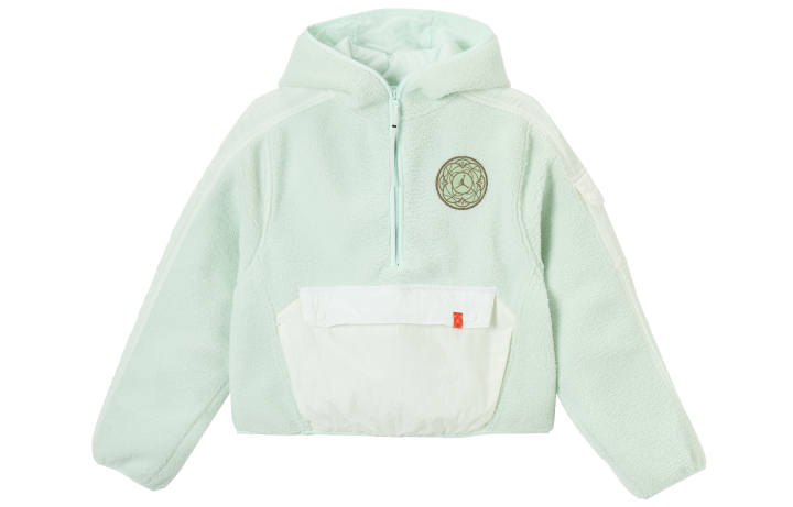 Jordan Jordan CNY Collection, Year Of The Rabbit, Half Zip Multi Pocket Fleece Lined Pullover Hooded With Semi Open Collar
