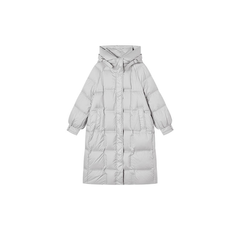 XIANGYING Down Jackets Women's Hooded Non Detachable Thickened