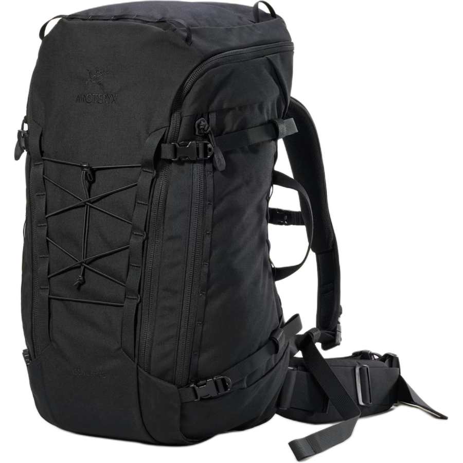 Arcteryx Arc'teryx Assault 45L Top Zip Closure Mountaineering Bag Backpack Outdoor Bag Plain Weave Fabric Black Unisex