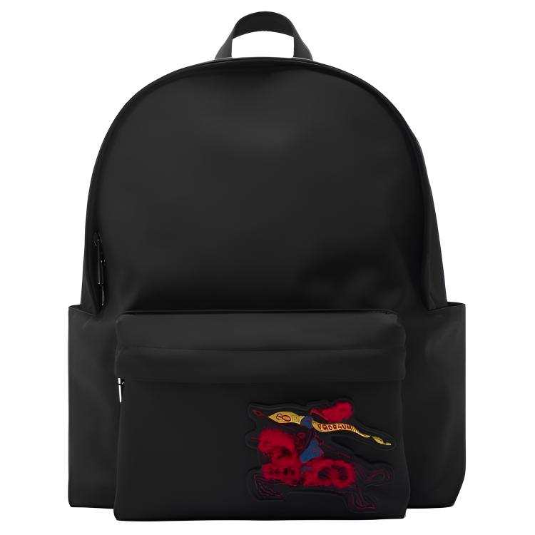 Burberry Horse Year New Year Celebration Collection Polyester Backpack Unisex Black