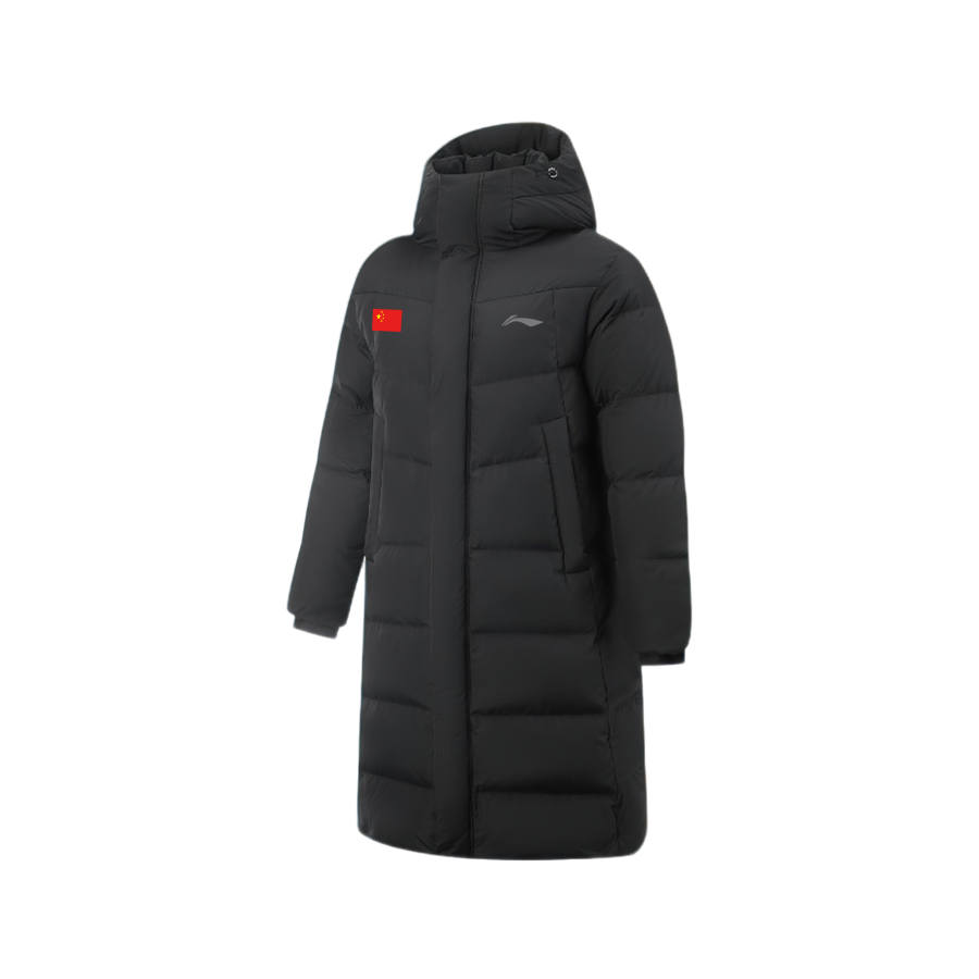 Li-Ning Li Ning Down Jackets Unisex Standard Black Thickened Down Coat