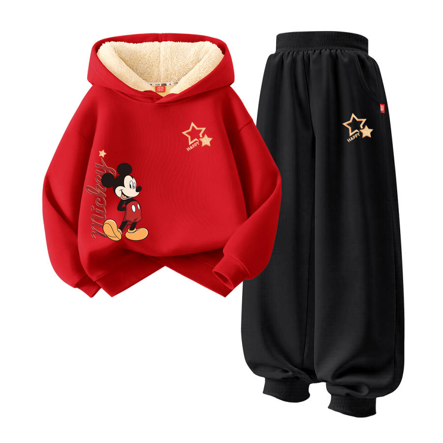 Disney Kids Casual Sportswear Hooded Thickened