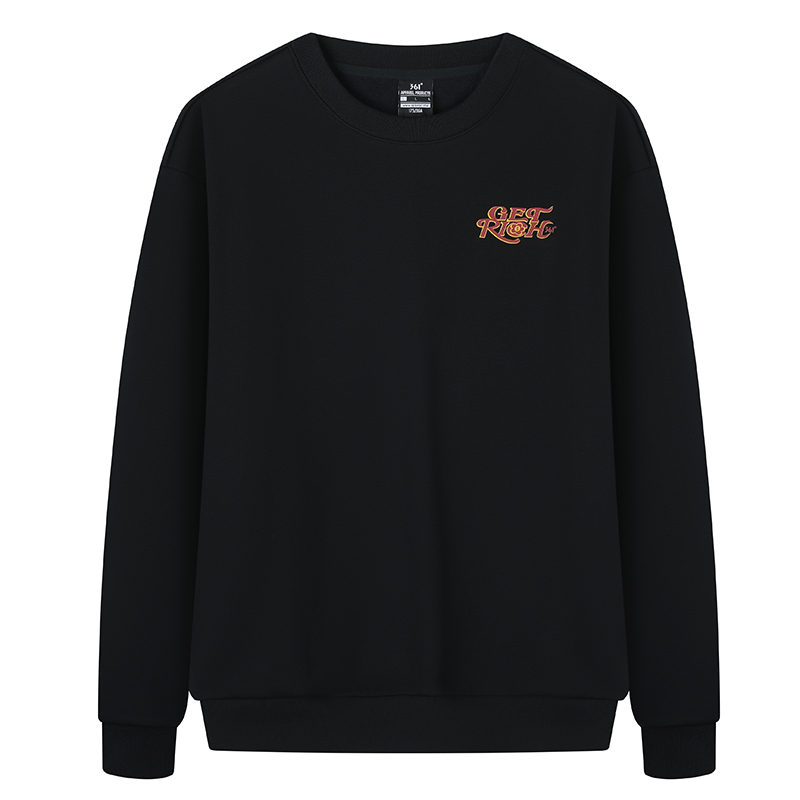361° Sweatshirts Unisex Super Black Crew Neck Moderate Regular