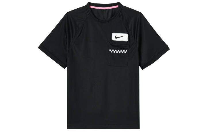 Nike Nike T Shirts Men's Black Crew Neck Moderate Straight Fit