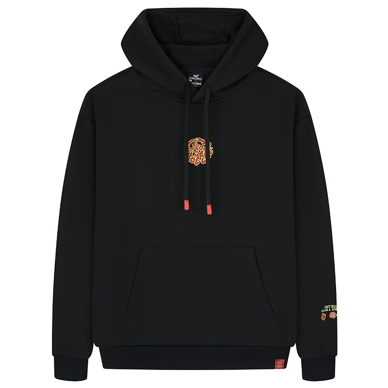 361° Sweatshirts Unisex Super Black Hooded Moderate Regular