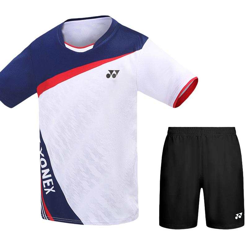 YONEX Badminton Jerseys Men's 110412 Denim Navy Blue+Black Shorts Crew Neck Moderate