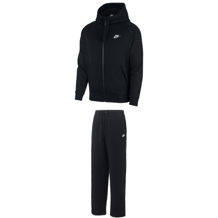 Nike Nike Casual Sportswear Men's Set Black Top+Black Bottom Hooded Moderate