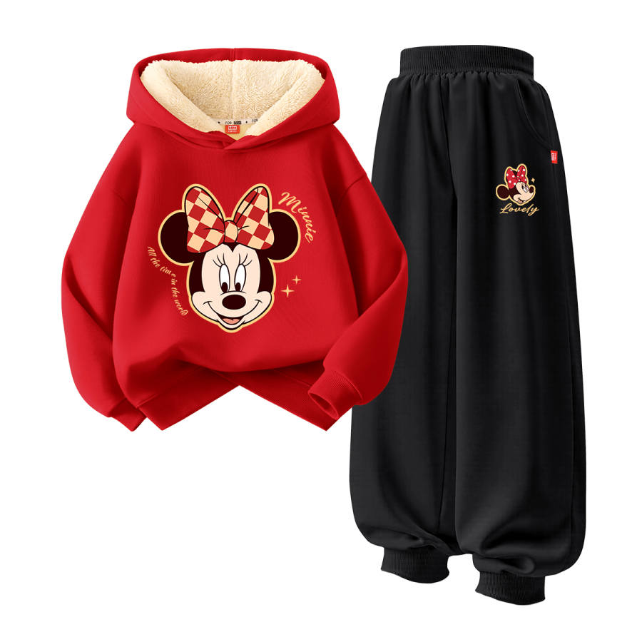 Disney Kids Casual Sportswear Hooded Thickened
