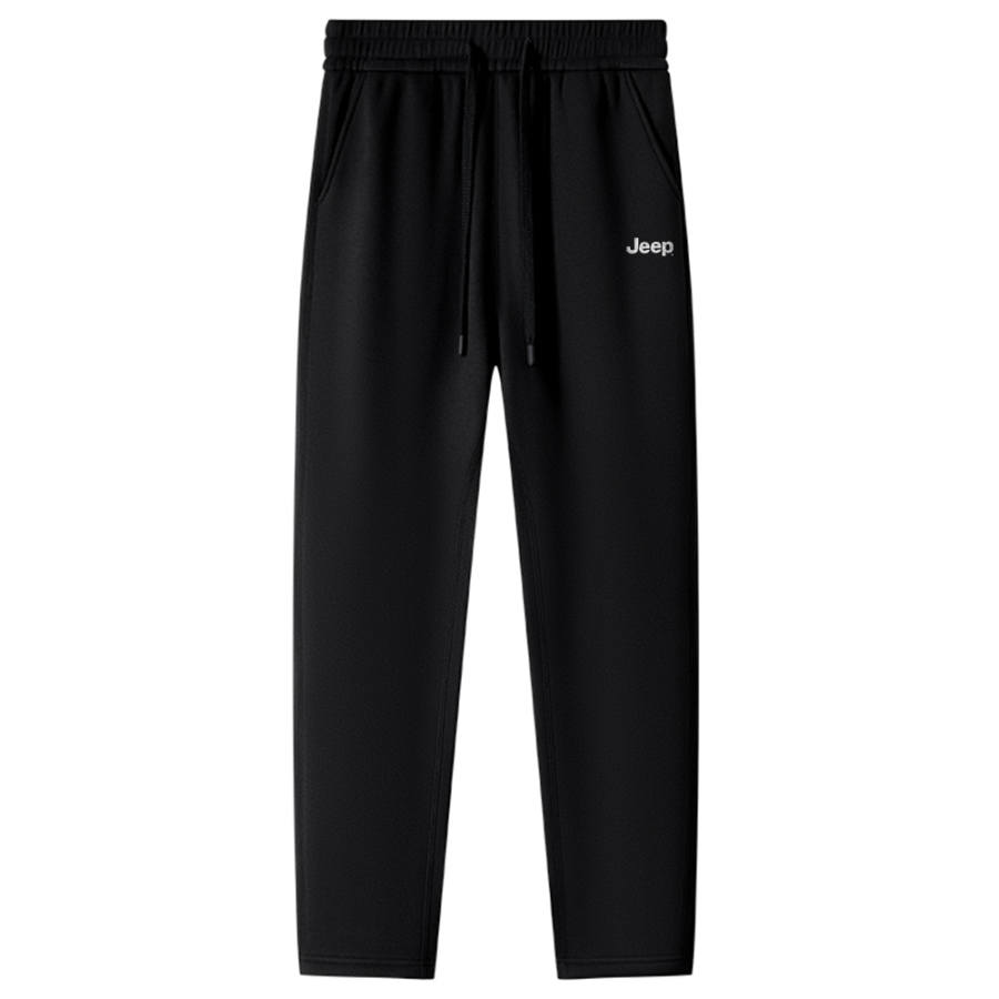 Jeep Casual Pants Unisex Thickened And Fleece Lined Straight Fit Pants